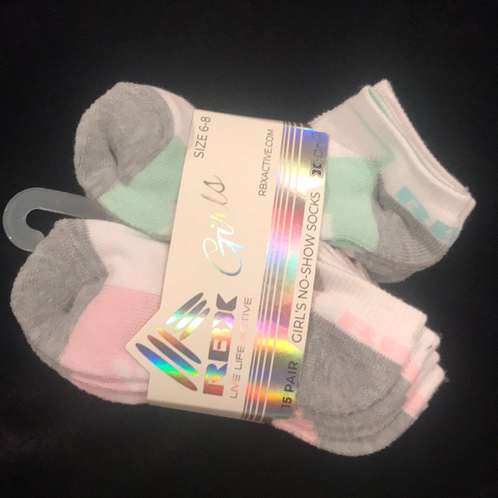 Brand New Rbx Life Life Active Girls No Show Socks